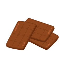 Chocolate bar vector. Chocolate bar on white background.
