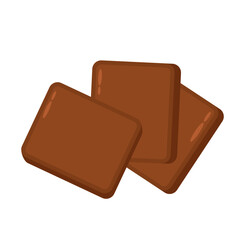Chocolate bar vector. Chocolate bar on white background.