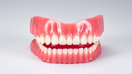 Obraz premium Dental Care. close up mouth senior or adult, Healthy Smile Elderly show beautiful of teeth, confident in orthodontics, advertising, white teeth, online plating, dentures, dental implants,