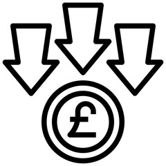 Fototapeta premium decrease,sales,business and finance,data analytics,bar graph,Euro.svg