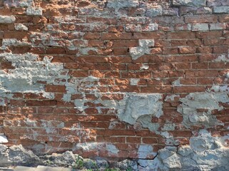 Old brick texture. blanks for design. Cracked brick