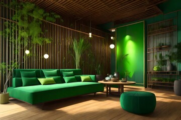 modern living room with sofa