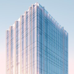Fototapeta na wymiar Sunlit Urban Skyline High-Rise Building Architecture