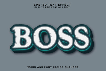 Boss 3d text effect