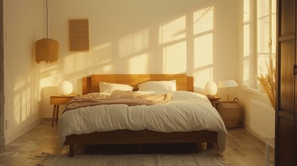 Fototapeta na wymiar room with bed