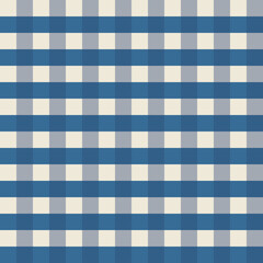 Blue check pattern, seamless pattern from rhombuses and squares for plaids, tablecloths, clothes, shirts, dresses, sheets, blankets, blankets and other textile products. Vector illustration.