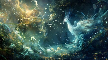 Ethereal Cosmic Swirls of Celestial Magic and Energy