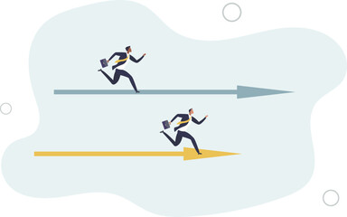 contest or rivalry against competitors to increase sales for victory, performance compare to other employees .flat vector illustration.