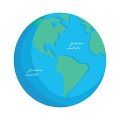 Vector planet Earth icon. Flat planet Earth icon. Vector illustration in flat style for web banner, web and mobile, infographics. Simple vector Earth icon graphic. Isolated on white background