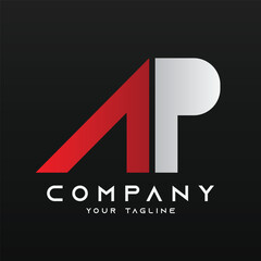 Alphabet logo illustration logo vector of letter AP