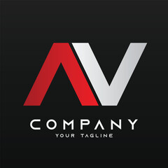Alphabet logo illustration logo vector of letter AV, AA
