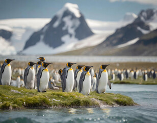 Obraz premium penguins on the rocks