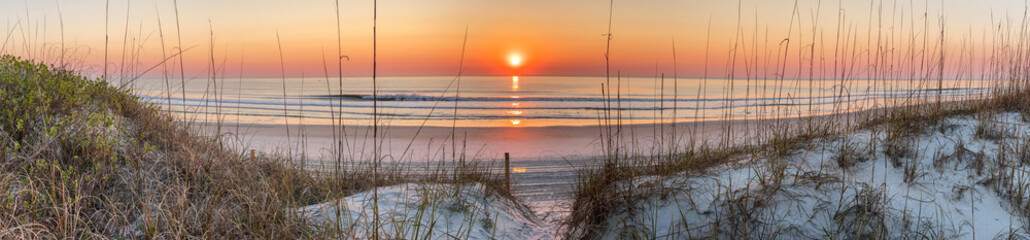 Pano Sunrise Over American Beach Florida