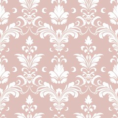 Seamless floral damask pattern. Fabric Pattern.