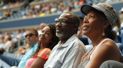 Fototapeta premium Fans Watching Tennis Match