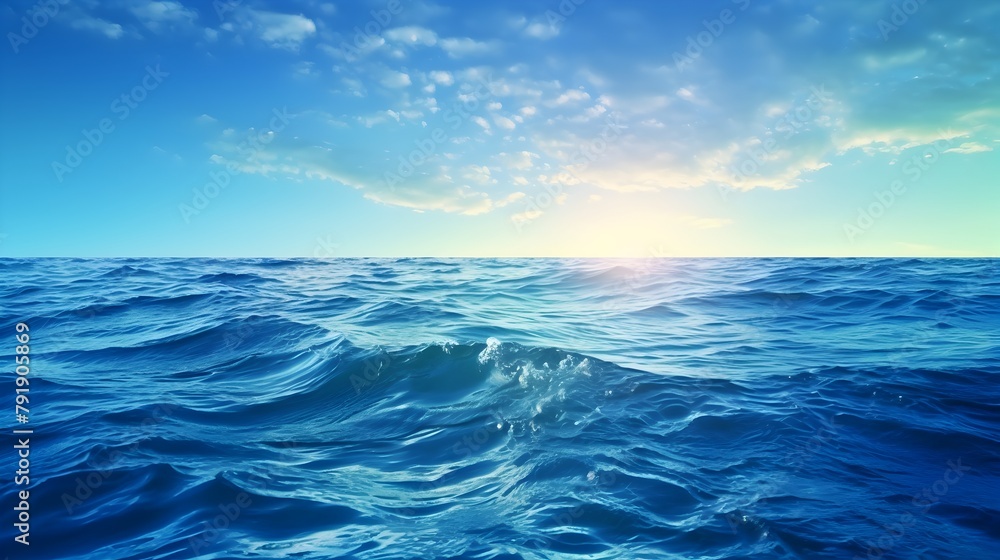 Aufkleber embark on a journey into the infinite blue of a sea sky, where a color gradient rough abstract backg
