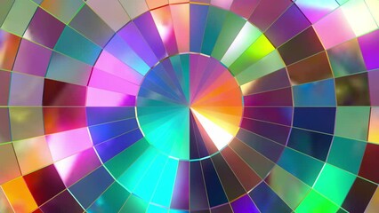 Colorful retro disco mirror ball abstract reflective spinning looping night club, party, event background. - Powered by Adobe
