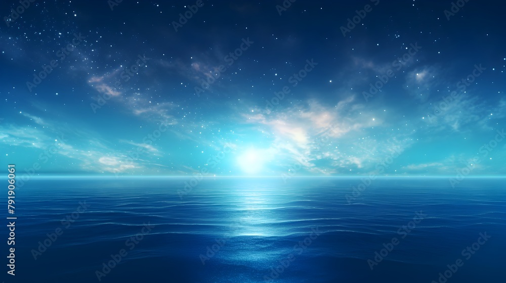 Aufkleber embark on a journey into the infinite blue of a sea sky, where a color gradient rough abstract backg