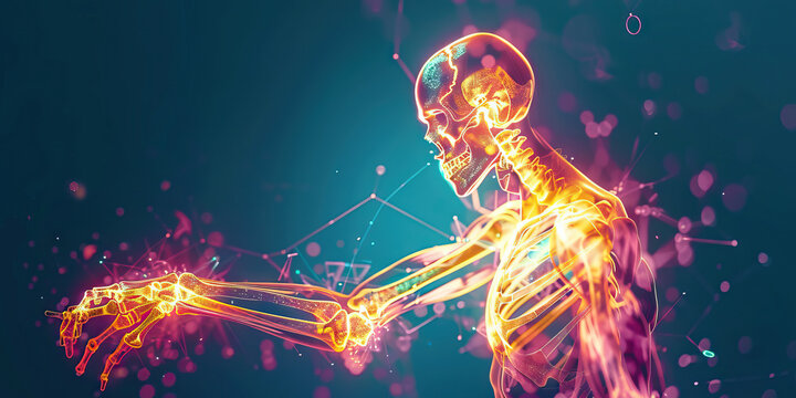 Osteomyelitis: The Bone Pain and Fever - Visualize a person with highlighted bone showing infection, experiencing bone pain and fever