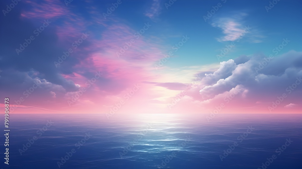 Poster lose yourself in the vast expanse of a blue sea sky, where a color gradient rough abstract backgroun