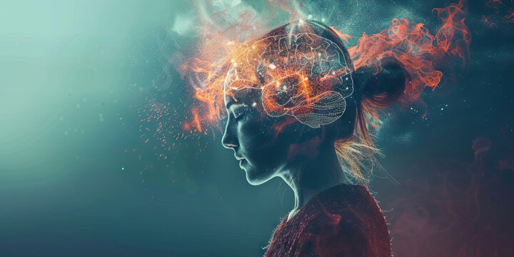 Bipolar Disorder: The Mood Swings and Impulsivity - Imagine a person with highlighted brain showing neurotransmitter imbalance, experiencing mood swings and impulsivity,