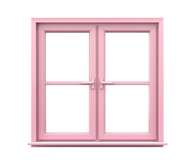 window for interior decoration isolated on transparent background, cut out, PNG, clipping path