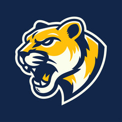 Cougar Vector Sports Mascot Logo: Fierce & Agile Emblem for Dynamic Team Identity