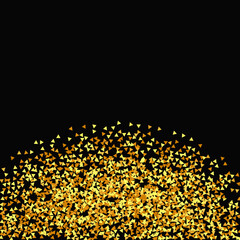 Gold Confetti. Isolated Golden Dust Particles.