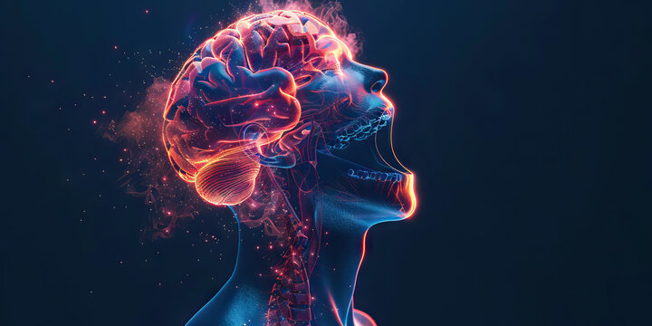 Tourette Syndrome: The Tics and Vocalizations - Visualize a person with highlighted brain showing neurotransmitter imbalance, experiencing tics and vocalizations