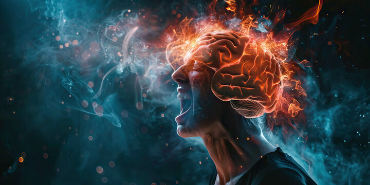 Tourette Syndrome: The Tics and Vocalizations - Visualize a person with highlighted brain showing neurotransmitter imbalance, experiencing tics and vocalizations