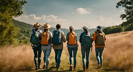 Friends on an excursion to the mountains.