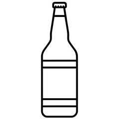 Beer bottle icon logo vector illustration.