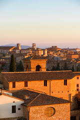 Perugia historic center old and beautiful skyline at sunset - 791918044