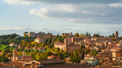 Perugia historic center old and beautiful skyline at sunset - 791918052