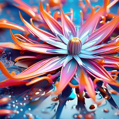 abstract background with flowers