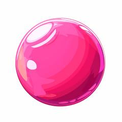 ilustración esfera rosa sobre fondo blanco