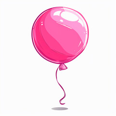 ilustración de un globo rosa