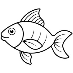 illustration of a fish logo icon vector