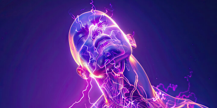 Hypoparathyroidism: The Muscle Cramps and Tingling - Visualize a person with highlighted parathyroid gland showing underactivity, experiencing muscle cramps and tingling