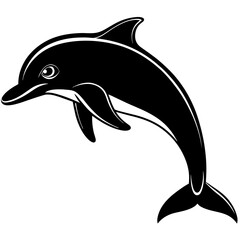 A dolphin vector logo icon illustration