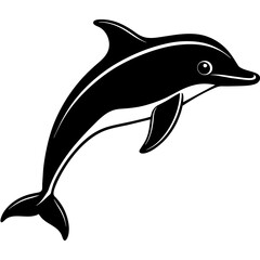 A dolphin vector logo icon illustration