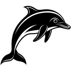 dolphin illustration logo vector
