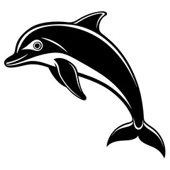 A dolphin vector logo icon illustration