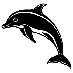 A dolphin vector logo icon illustration