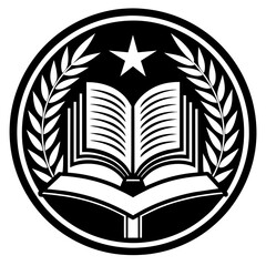 illustration of a book logo icon vector