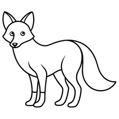 illustration of a fox line art vector logo icons.