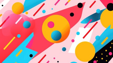 The picture of the colourful abstract shape wallpaper that has been mix with the primary colours and has become the colourful abstract various shapes that fill in every part of the wallpaper. AIGX01.