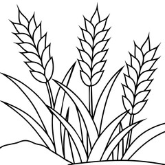 illustration of a plant with leaves vector logo icons.