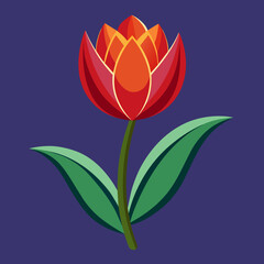 A pink and white tulips logo icon vector illustration.