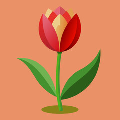A pink and white tulips logo icon vector illustration.